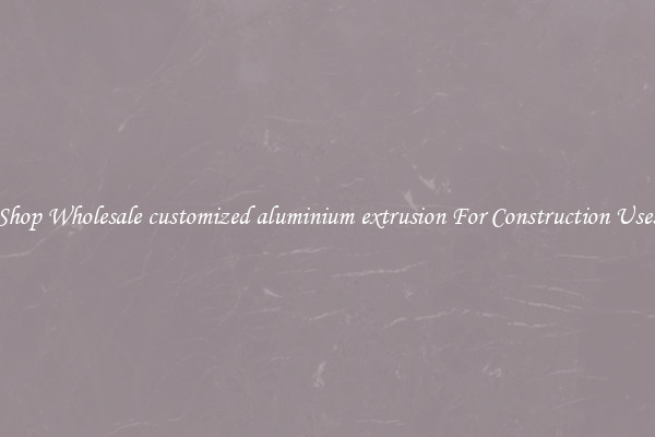 Shop Wholesale customized aluminium extrusion For Construction Uses