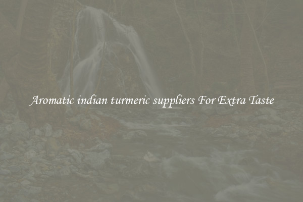 Aromatic indian turmeric suppliers For Extra Taste