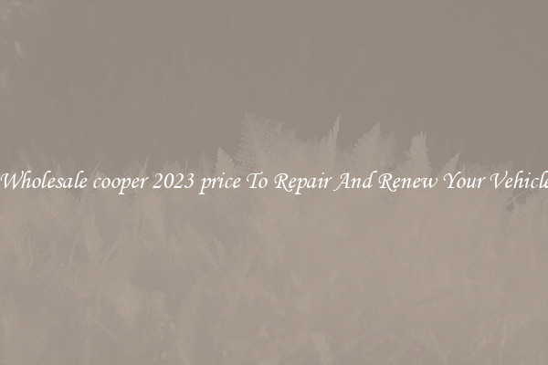 Wholesale cooper 2023 price To Repair And Renew Your Vehicle