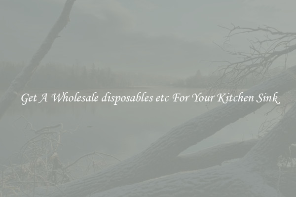 Get A Wholesale disposables etc For Your Kitchen Sink