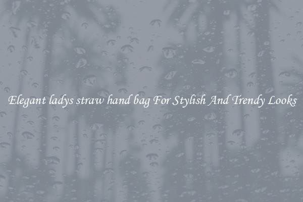 Elegant ladys straw hand bag For Stylish And Trendy Looks