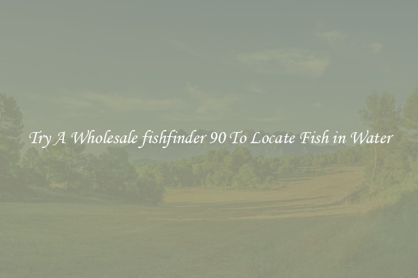 Try A Wholesale fishfinder 90 To Locate Fish in Water