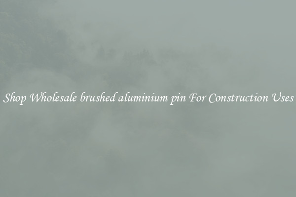 Shop Wholesale brushed aluminium pin For Construction Uses