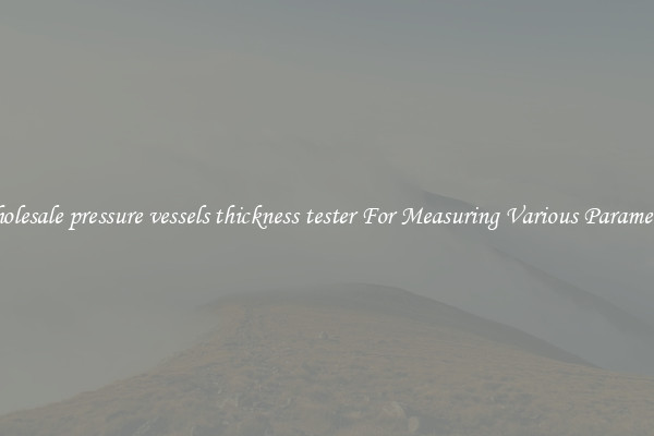 Wholesale pressure vessels thickness tester For Measuring Various Parameters