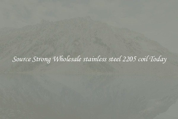 Source Strong Wholesale stainless steel 2205 coil Today
