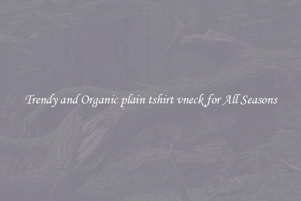 Trendy and Organic plain tshirt vneck for All Seasons