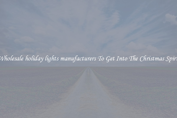 Wholesale holiday lights manufacturers To Get Into The Christmas Spirit