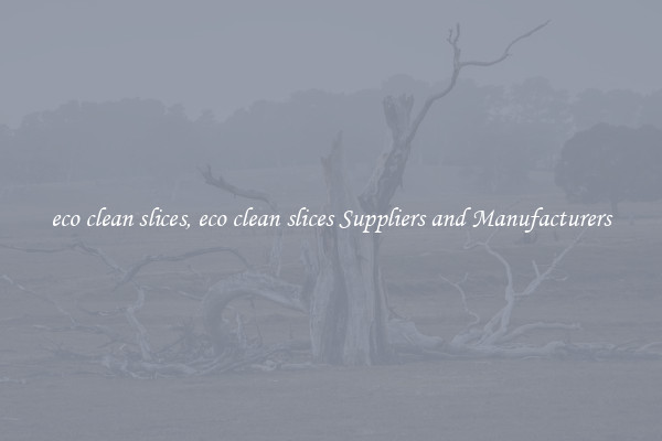 eco clean slices, eco clean slices Suppliers and Manufacturers