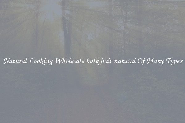 Natural Looking Wholesale bulk hair natural Of Many Types
