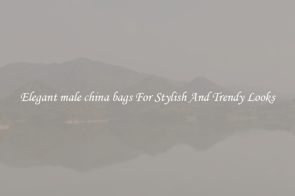 Elegant male china bags For Stylish And Trendy Looks