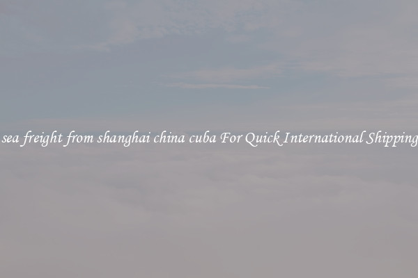 sea freight from shanghai china cuba For Quick International Shipping