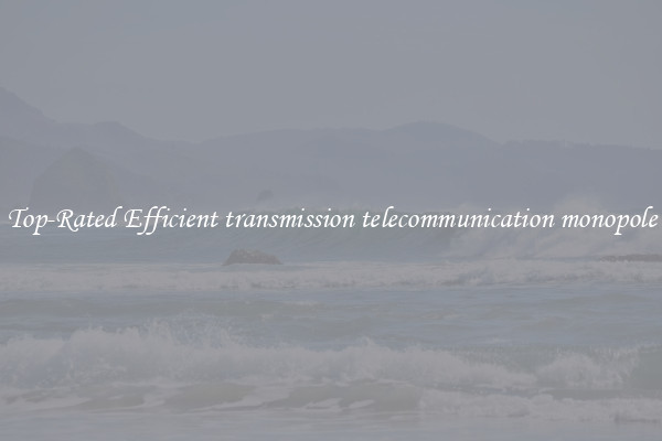 Top-Rated Efficient transmission telecommunication monopole