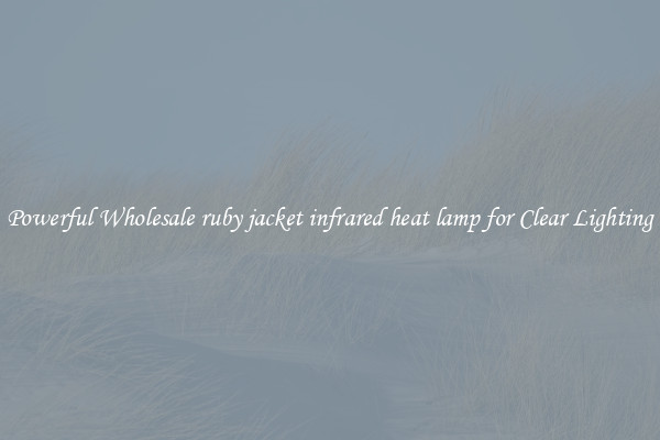 Powerful Wholesale ruby jacket infrared heat lamp for Clear Lighting
