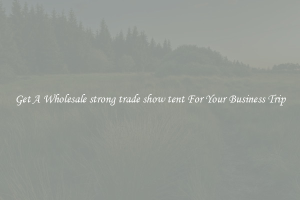 Get A Wholesale strong trade show tent For Your Business Trip