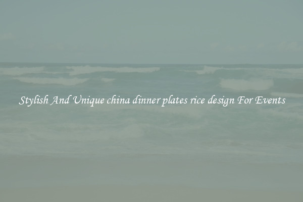 Stylish And Unique china dinner plates rice design For Events